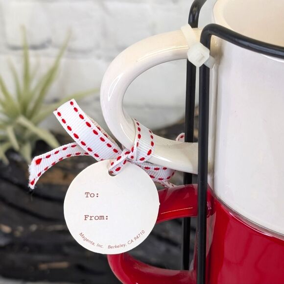 Rae Dunn FELIZ NAVIDOG, HOWLIDAY, JINGLE PAWS, SANTA PAWS Christmas Mug Stacker - Picture 6 of 7